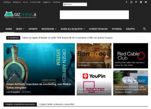 How gizchina.it looks like on a tablet such as an iPad.