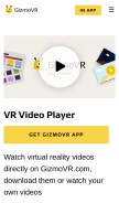 How gizmovr.com looks like on a mobile device such as an iPhone.