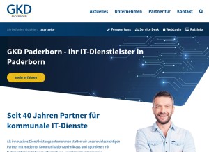 How gkdpb.de looks like on a tablet such as an iPad.