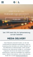 How gl-systemhaus.de looks like on a mobile device such as an iPhone.