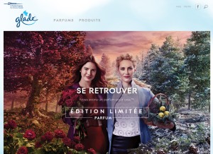 How glade.com looks like on a tablet such as an iPad.