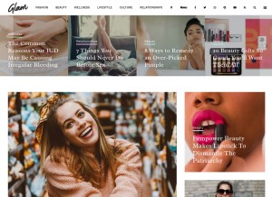 How glam.com looks like on a tablet such as an iPad.