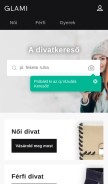 How glami.hu looks like on a mobile device such as an iPhone.