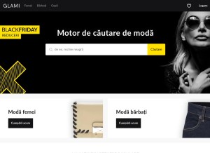 How glami.ro looks like on a tablet such as an iPad.