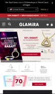 How glamira.at looks like on a mobile device such as an iPhone.