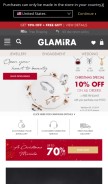 How glamira.ie looks like on a mobile device such as an iPhone.