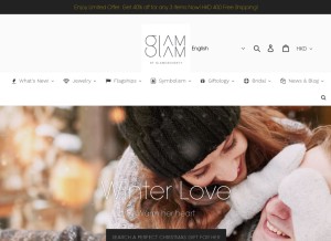 How glamorousky.com looks like on a tablet such as an iPad.