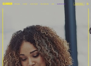 How glamour.com looks like on a tablet such as an iPad.