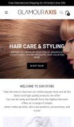 How glamouraxis.com looks like on a mobile device such as an iPhone.