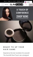 How glamtouche.com looks like on a mobile device such as an iPhone.