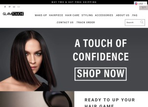 How glamtouche.com looks like on a tablet such as an iPad.