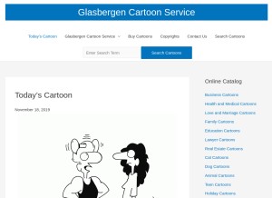How glasbergen.com looks like on a tablet such as an iPad.