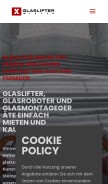 How glasliftermieten.de looks like on a mobile device such as an iPhone.