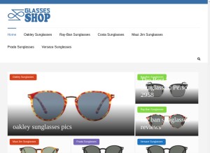 How glasses-shop.com looks like on a tablet such as an iPad.