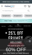 How glassesusa.com looks like on a mobile device such as an iPhone.
