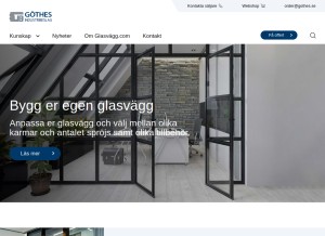 How glasvagg.com looks like on a tablet such as an iPad.