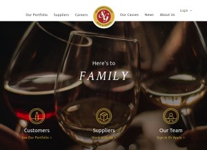 How glazers.com looks like on a tablet such as an iPad.