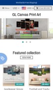 How glcanvasprints.com looks like on a mobile device such as an iPhone.
