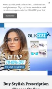 How glexal.com looks like on a mobile device such as an iPhone.