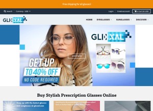 How glexal.com looks like on a tablet such as an iPad.