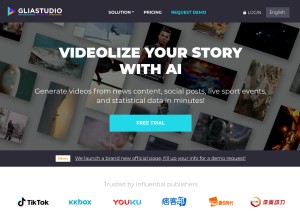 How gliacloud.com looks like on a tablet such as an iPad.