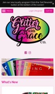 How glitterwithgraceco.com looks like on a mobile device such as an iPhone.