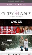 How glitzygirlzboutique.com looks like on a mobile device such as an iPhone.
