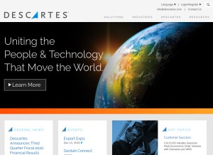 How gln.com looks like on a tablet such as an iPad.