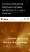 How global.canon looks like on a mobile device such as an iPhone.