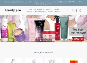 How globalbeautypro.com looks like on a tablet such as an iPad.