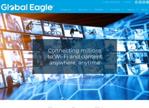 How globaleagle.com looks like on a tablet such as an iPad.