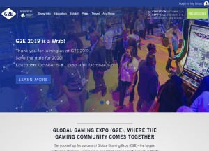 How globalgamingexpo.com looks like on a tablet such as an iPad.