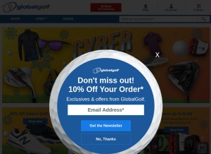 How globalgolf.com looks like on a tablet such as an iPad.