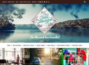 How globalgrasshopper.com looks like on a tablet such as an iPad.