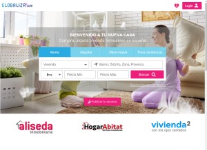 How globaliza.com looks like on a tablet such as an iPad.