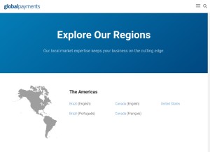 How globalpaymentsinc.com looks like on a tablet such as an iPad.