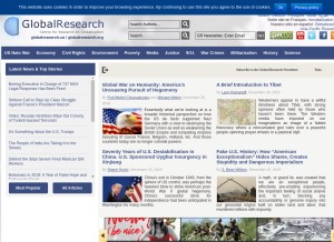 How globalresearch.ca looks like on a tablet such as an iPad.