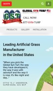 How globalsynturf.com looks like on a mobile device such as an iPhone.