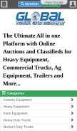 How globaltruckandmachine.com looks like on a mobile device such as an iPhone.
