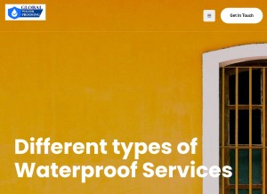 How globalwaterproofingservices.com looks like on a tablet such as an iPad.