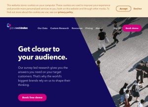 How globalwebindex.net looks like on a tablet such as an iPad.