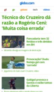 How globo.com looks like on a mobile device such as an iPhone.