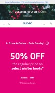 How globoshoes.com looks like on a mobile device such as an iPhone.