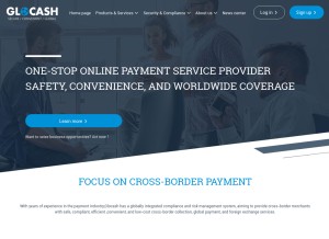 How glocash.com looks like on a tablet such as an iPad.