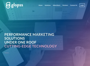 How glopss.com looks like on a tablet such as an iPad.