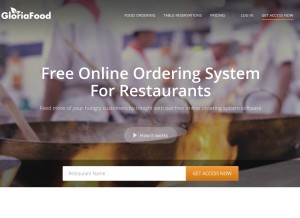 How gloriafood.com looks like on a tablet such as an iPad.
