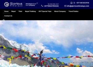 How glorioushimalaya.com looks like on a tablet such as an iPad.