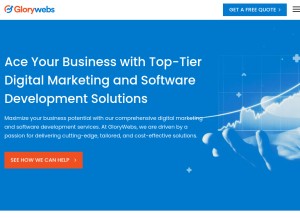 How glorywebs.com looks like on a tablet such as an iPad.