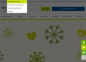 How gls.de looks like on a tablet such as an iPad.