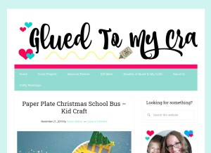 How gluedtomycraftsblog.com looks like on a tablet such as an iPad.